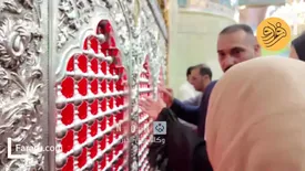 سفیر اسپانیا با چادر در حرم امام حسین(ع)/ ببینید