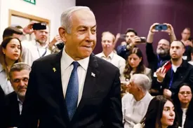 نتانیاهو از دادگاه فرار کرد