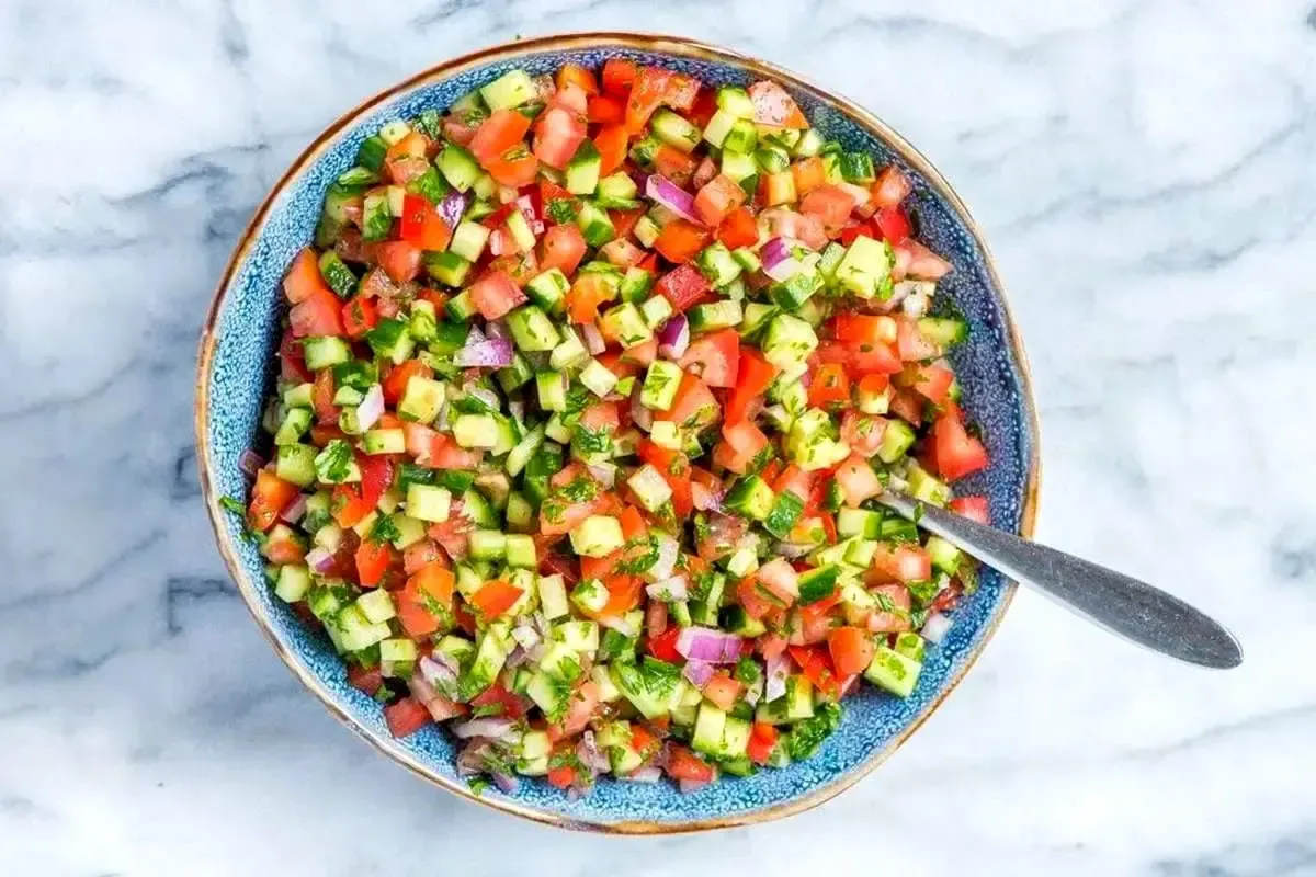 سالاد شیرازی لاکچری شد