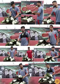گلهای بازیکنان پرسپولیس برای شهدای خدمت