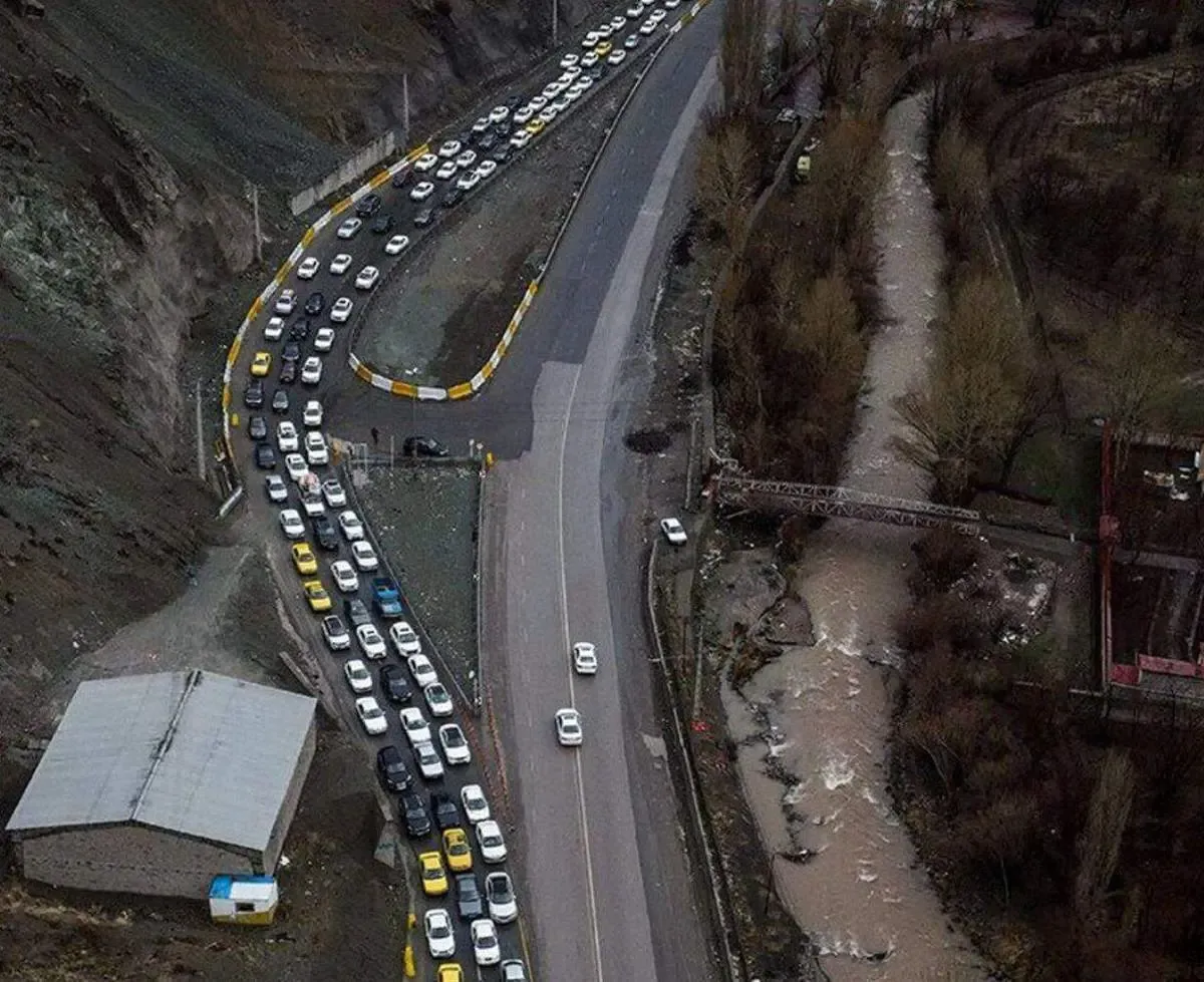 ترافیک پر حجم و باورنکردنی در جاده هراز