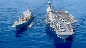 ناو آمریکایی خلیج فارس را ترک کرد