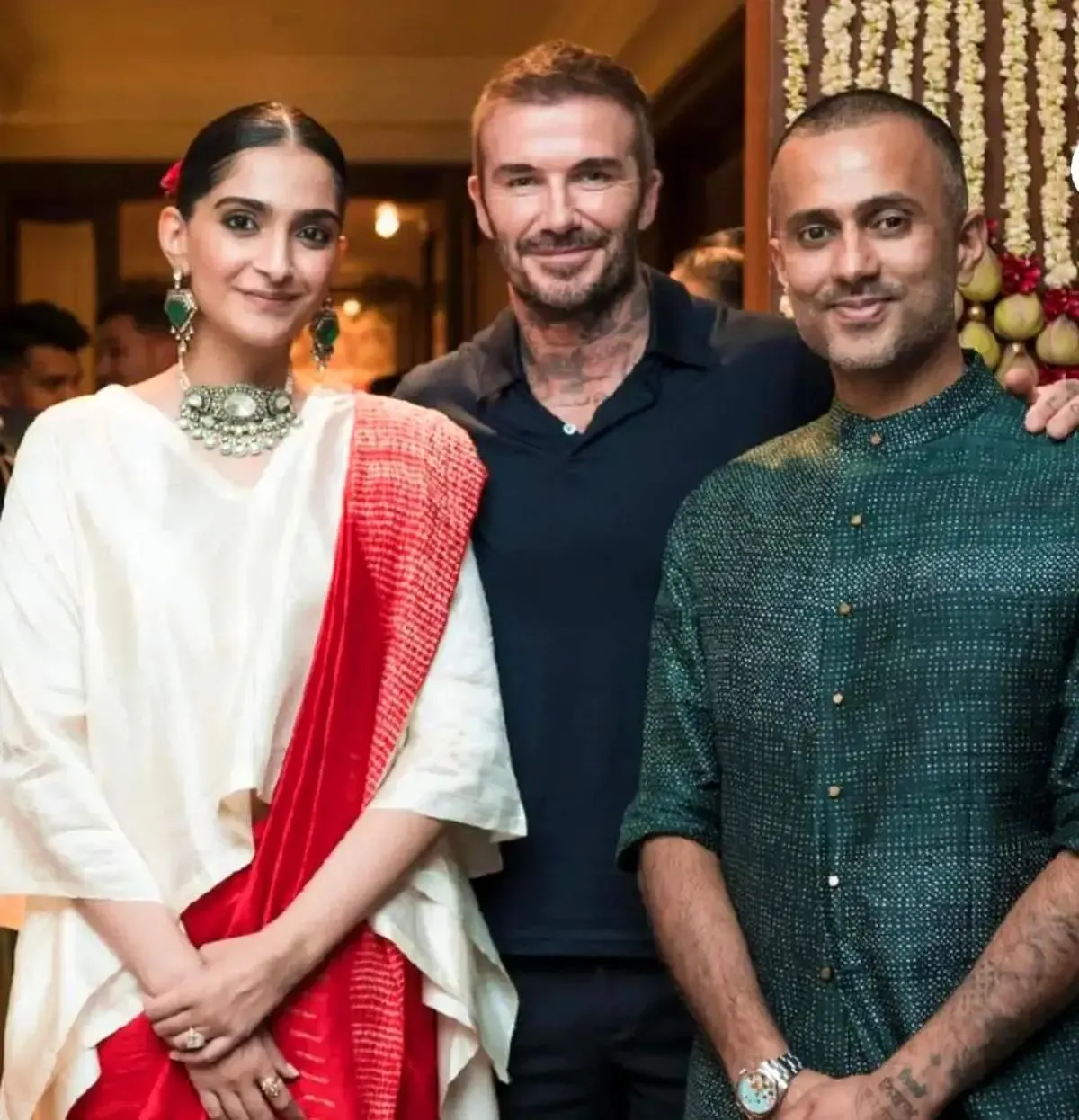 تصاویری جذاب از دیوید بکام با شاهرخ خان در هند