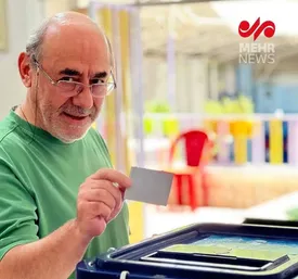 کمال تبریزی رای خود را به صندوق انداخت/ عکس