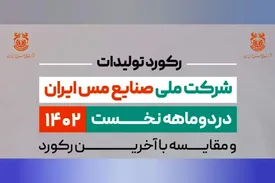 ثبت رکورد استخراج 42 میلیون و 95 هزار تن ماده معدنی در شرکت مس