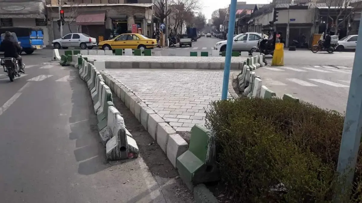 پایان اصلاح هندسی تقاطع خیابان ری و انبار گندم