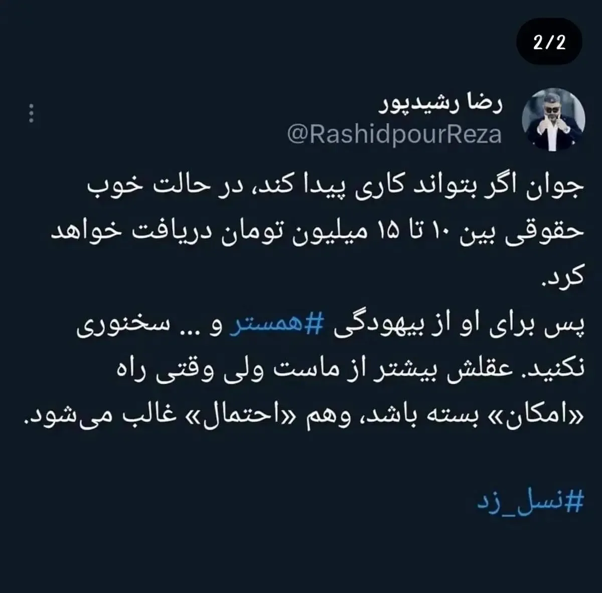 رشیدپور جواب مخالفان «همستر کامبت» را داد!