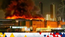 داعش مسکو را به خاک و خون کشید/ 40کشته تاکنون/ فرار مردم از کروکوس/ فیلم