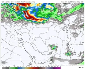 موج بارندگی گسترده و فراوان در راه ایران / اوج بارندگیها در این استانها