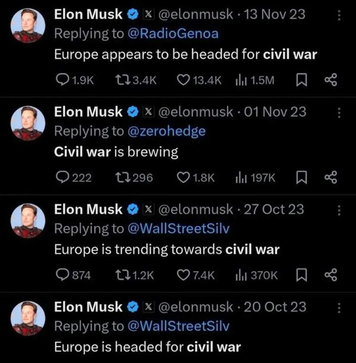 هیجان آقای میلیاردر برای شروع جنگ