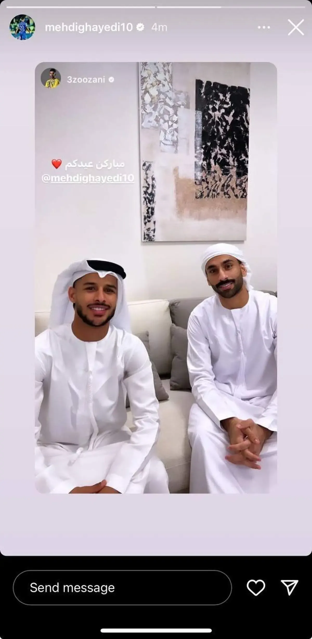 عکس/ تیپ متفاوت مهدی قایدی با لباس عربی!