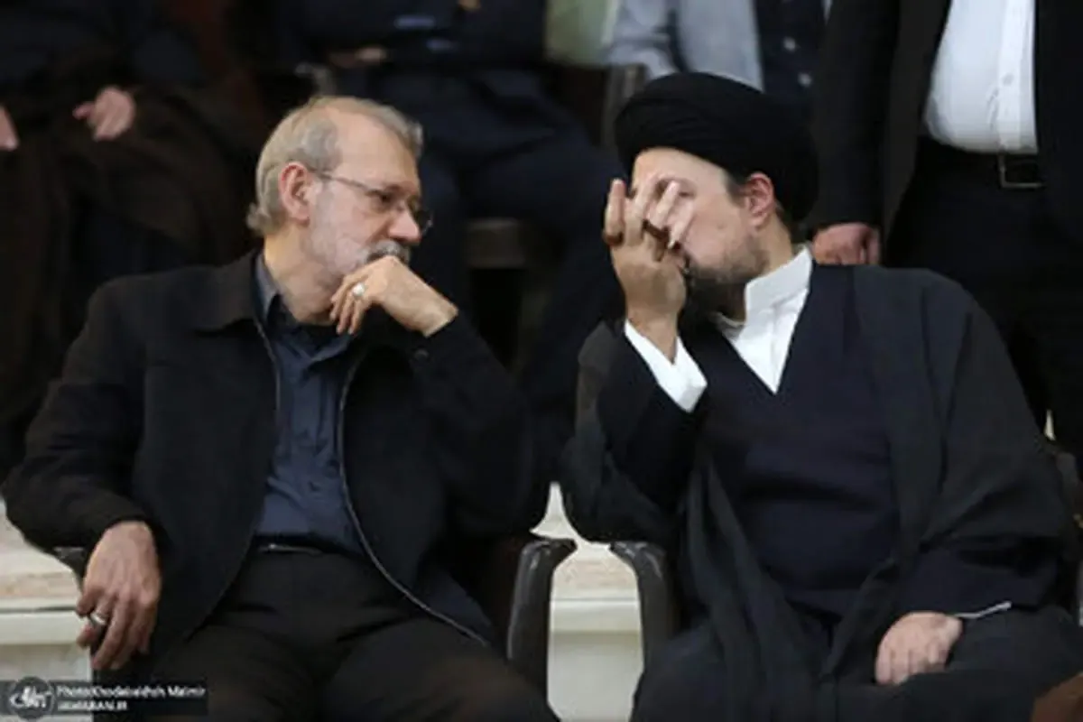 تصاویری از علی لاریجانی و سیدحسن خمینی در یک مراسم