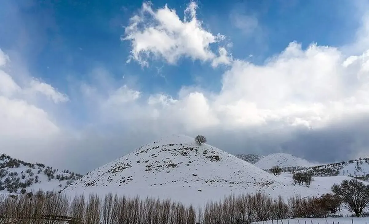ویدیو/ برف ارتفاعات گرین در الشتر لرستان را سفیدپوش کرد
