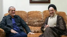 ظاهر متفاوت سیدمحمد خاتمی بدون لباس روحانیت/عکس