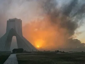 تصاویری غم انگیز از میدان آزادی پس از حملات امروز تهران