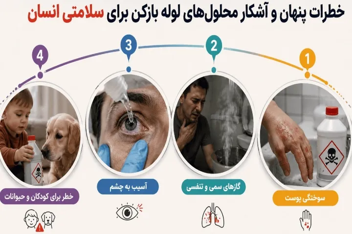 خطرات اسید لوله بازکن شیمیایی