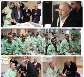 دیدار مدیرعامل بیمه دی با جانبازان بیمارستان صدر همزمان با بزرگداشت روز جانباز