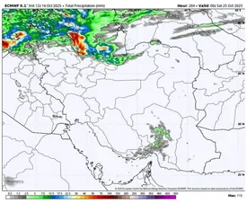 ورود دو سامانه بارشی سنگین به کشور/ یخبندان سهشنبه ۲۹ مهر در این مناطق/ نقشه