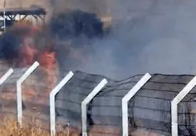 آتش سوزی در نزدیکی پایگاه ارتش اسرائیل