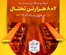 پیشگامی در عرصه تولید با ثبت رکورد تولید ماهانه تختال در ناحیه فولادسازی و ریخته‌گری مداوم فولاد مبارکه در مهر ۱۴۰۲