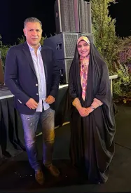 ملاقات علی دایی با مجری خانم تلویزیون/ عکس