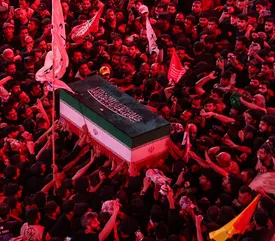 مراسم تشییع پیکر مطهر رهبر شهید انقلاب در کربلا