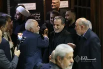 روحانی، قالیباف و ظریف در مراسم ختم خواهر عراقچی/ تصاویر
