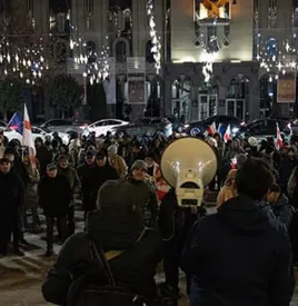 پایتخت گرجستان نا آرام شد