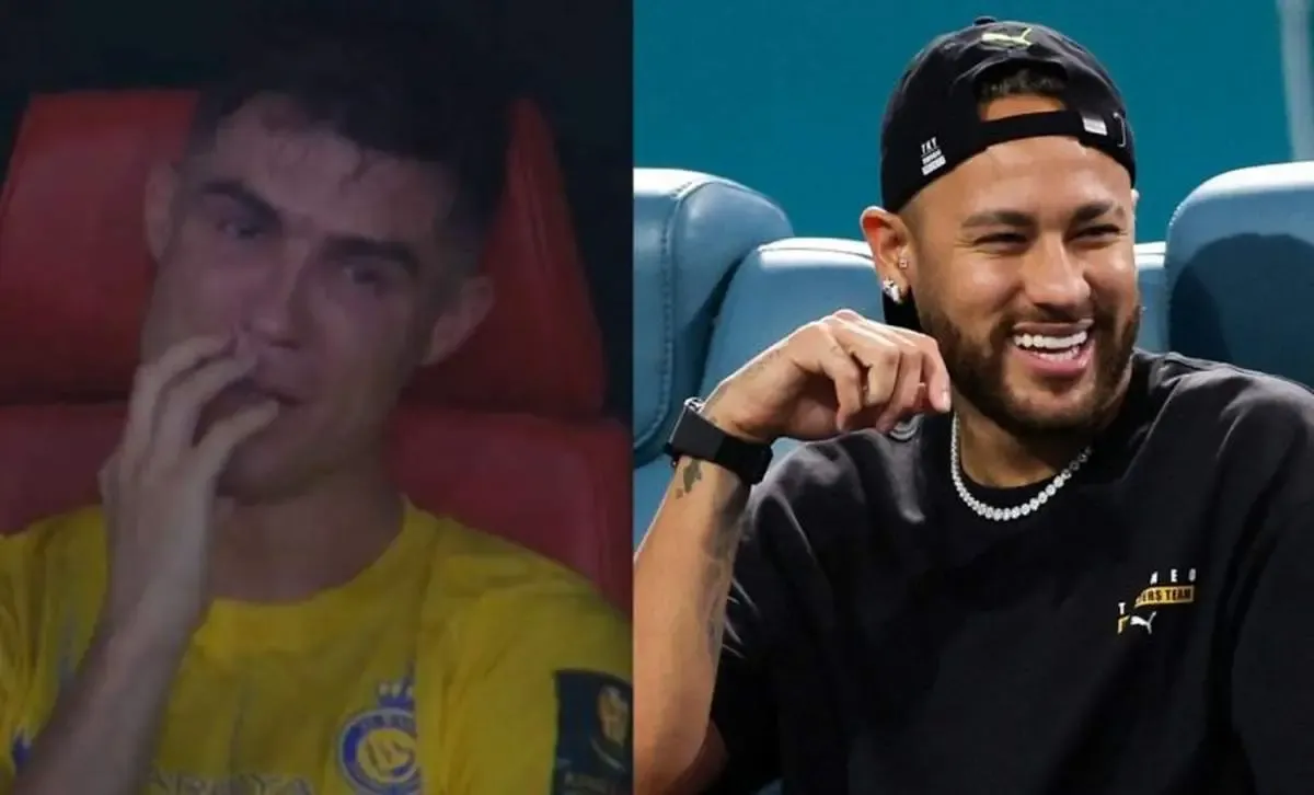 ​نیمار ، رونالدو را دیشب مسخره کرد! / عکس