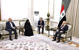 دیدار جمیله علم الهدی با رئیس جمهور عراق/ عکس