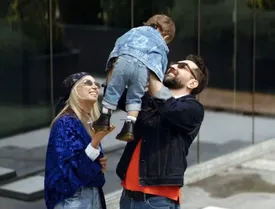 مدلینگ سه نفره بهرام رادان با پسرش«جان» و مینا مختاری/ تصاویر