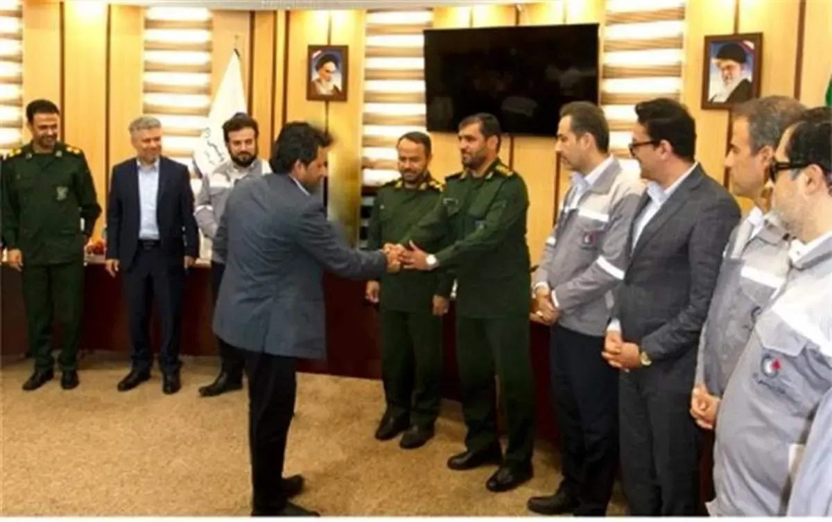 مراسم معارفه فرمانده بسیج پایگاه مقاومت شهید چمران شرکت پتروشیمی زاگرس برگزار شد