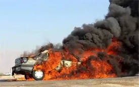 حرکت عجیب مرسدس بنز هنگام اطفای حریق!