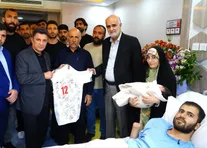 هدیه شجاع، کنعانی، رامین و روزبه به جانباز پای لانچر/ تصاویر