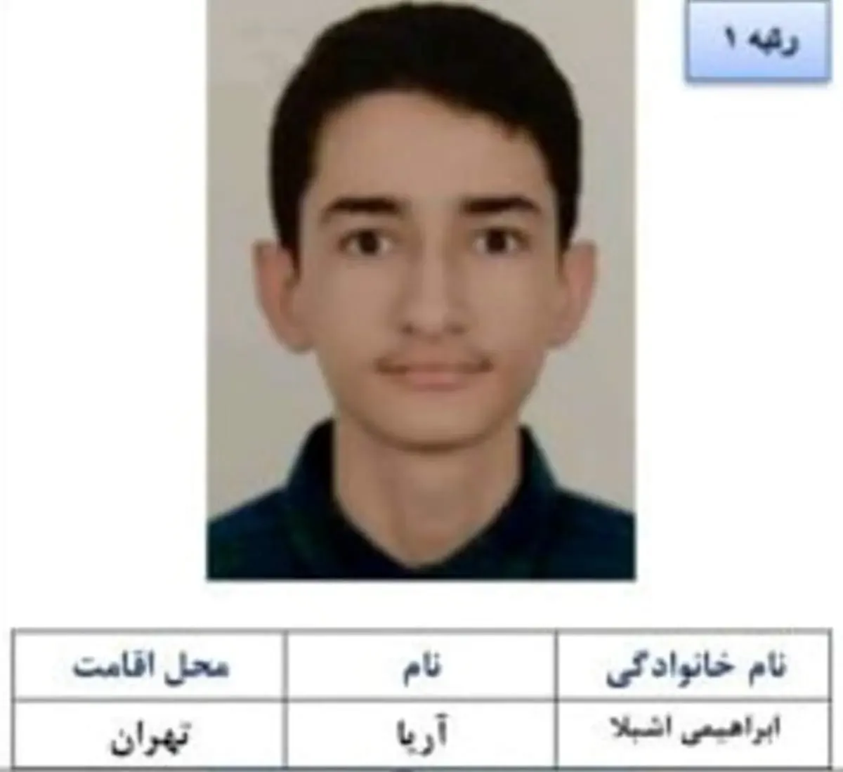 آریا ابراهیمی نفر اول کنکور ریاضی در چه مدرسه‌ای درس خوانده؟