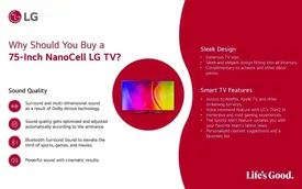 بهترین تلویزیون‌های ۷۵ اینچی برای کاربران