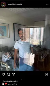 پست عاشقانه فرشته حسینی برای نوید محمدزاده/ عکس