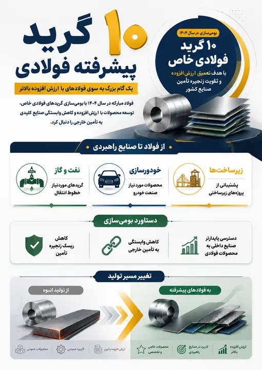 فولاد مبارکه؛ گامی بلند در مسیر تولید فولادهای پیشرفته