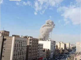 لحظه بمباران میدان سپاه تهران امروز یکشنبه/ فیلم