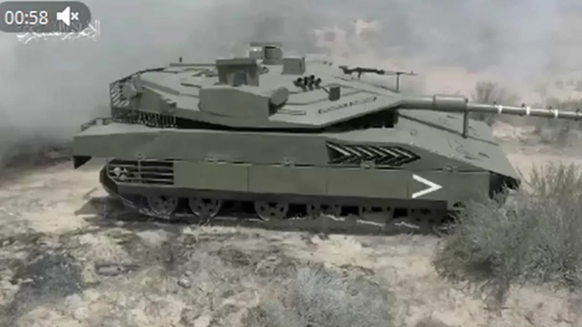 انهدام تانک 8میلیون دلاری اسرائیل/ ببینید