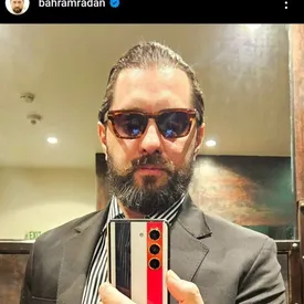 تعجب مردم در فضای مجازی از مدل گوشی بهرام رادان/ عکس