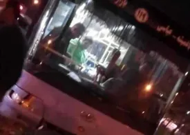 حادثه برای اتوبوس هواداران تراکتور