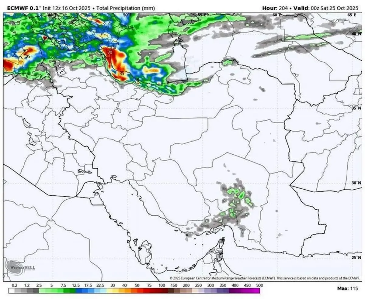 ورود دو سامانه بارشی سنگین به کشور/ یخبندان سه‌شنبه ۲۹ مهر در این مناطق/ نقشه