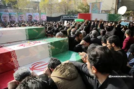 تشییع پیکر شهدای اغتشاشات تروریستی، چهارشنبه از مقابل دانشگاه تهران