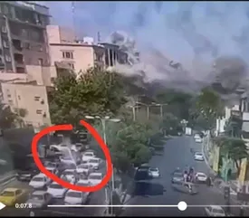 فیلمی هولناک از لحظه اصابت موشک به میدان تجریش/ ببینید