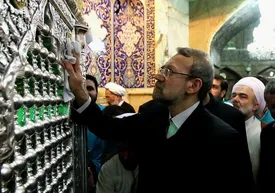 فرزندان شهید علی لاریجانی در مراسم یادبود پدرشان/ تصاویر