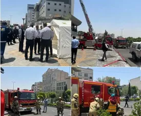 برگزاری مانور ایمنی و  اطفای حریق در بیمارستان پارسیان