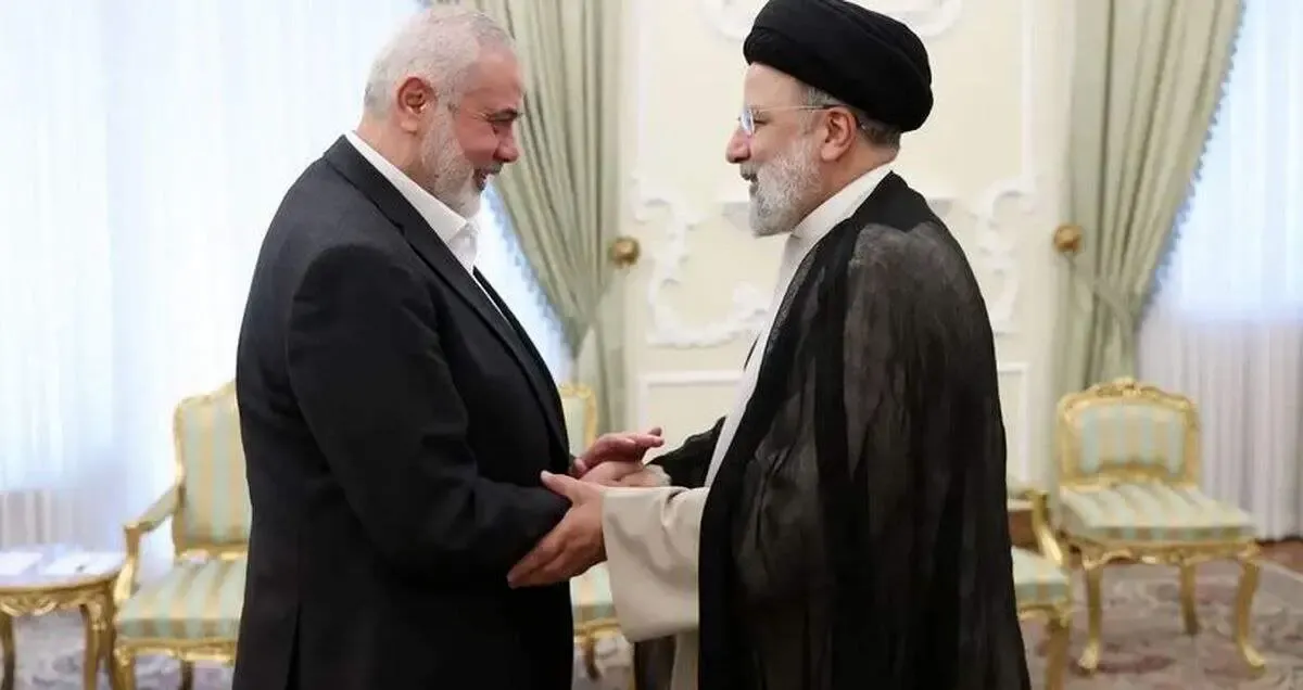 اسماعیل هنیه در کنار ابراهیم رئیسی/ عکس