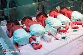 مادر تبریزی ۵ قلو به دنیا آورد