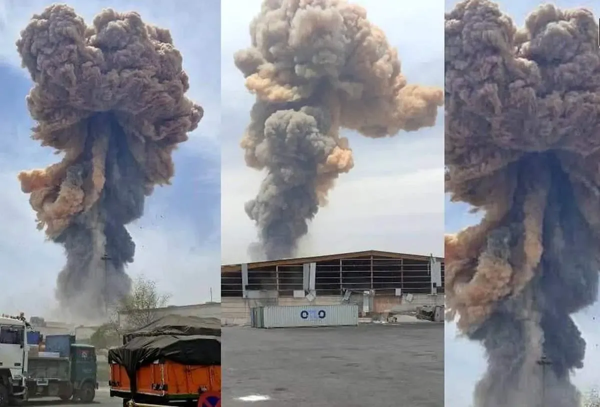انفجار بندر عباس و راز ابر قارچی/ عکس